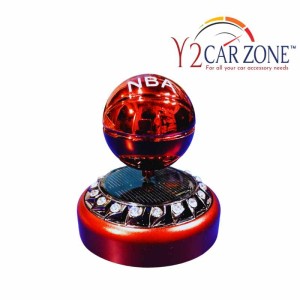 SOLAR POWER ROTATING CAR MOVING BALL - red