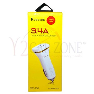 Robotek Type C Quick Car Charger  SC-116