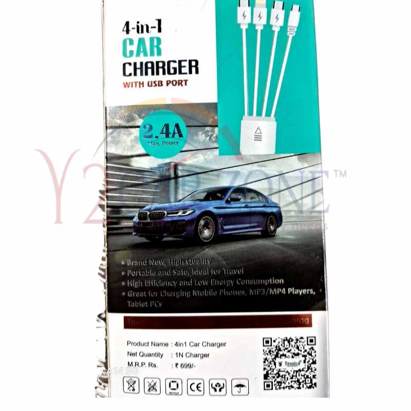 4 in 1 Car charger 2.4 A