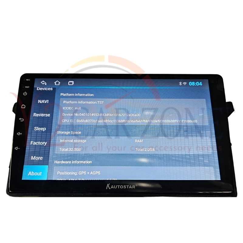 AUTOSTAR 9 inch Android System with Rev Camera