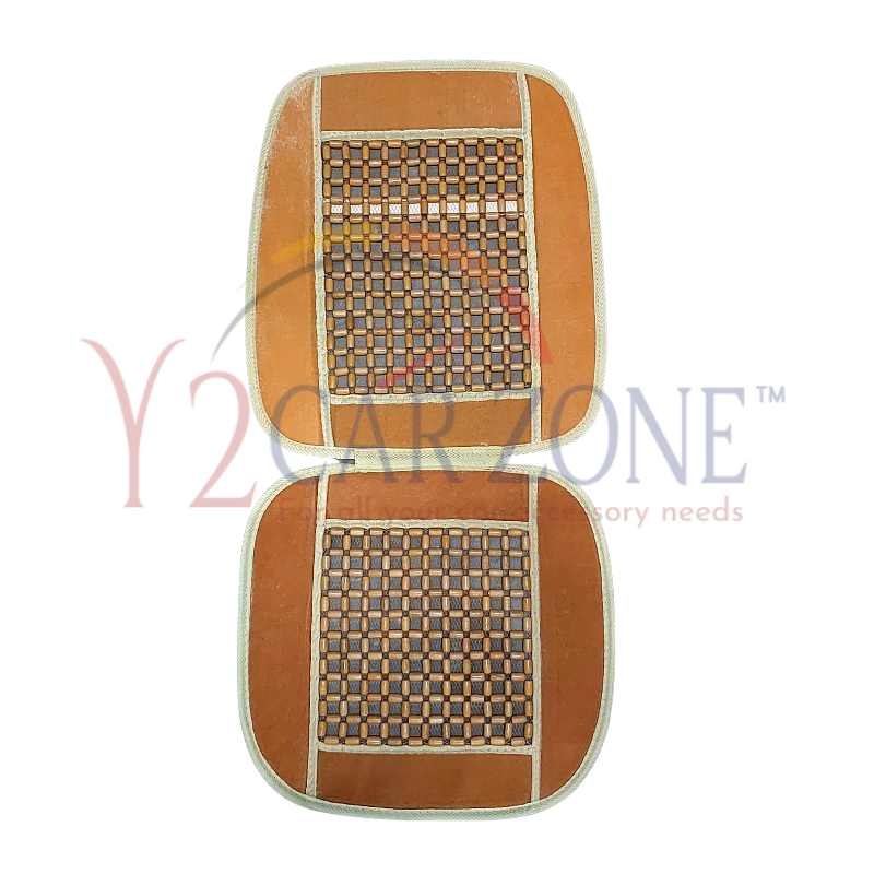 Velvet beat seat wood - Beige - 2 Pieces