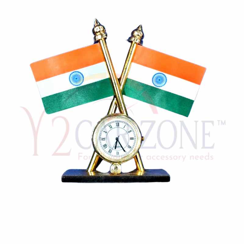 india flag with clock