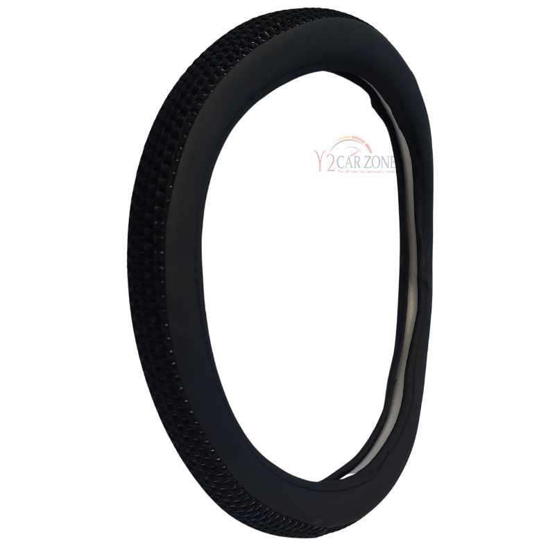 STEERING COVER BLACK - MEDIUM