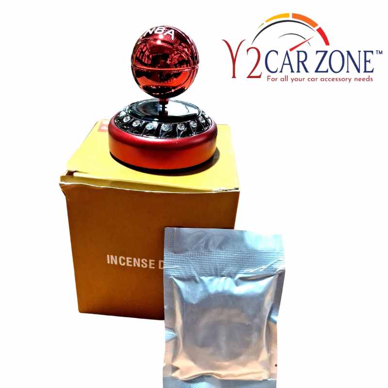 SOLAR POWER ROTATING CAR MOVING BALL - red