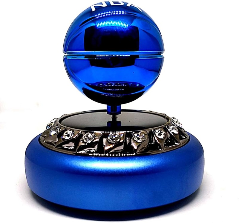 SOLAR POWER ROTATING CAR MOVING BALL - blue