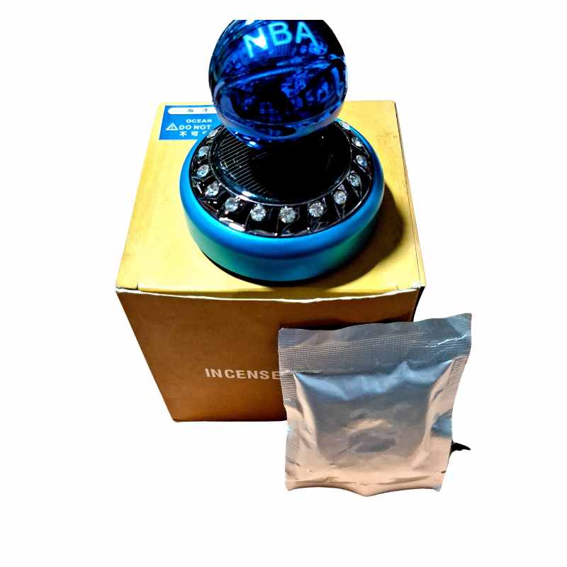 SOLAR POWER ROTATING CAR MOVING BALL - blue