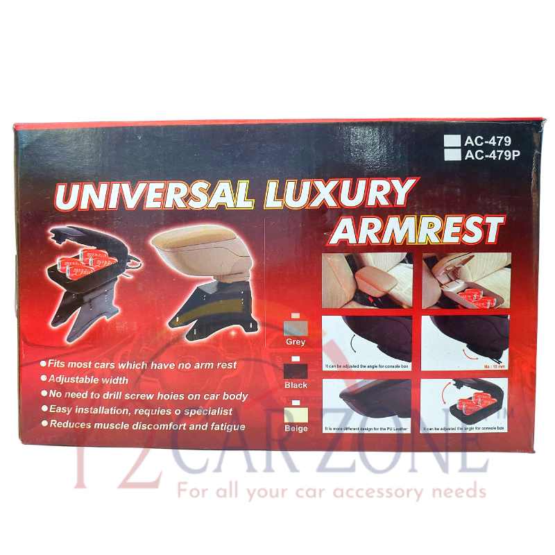 Universal Luxury Armrest - Black