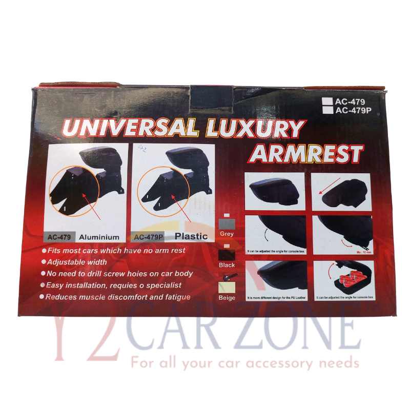 Universal Luxury Armrest - Black